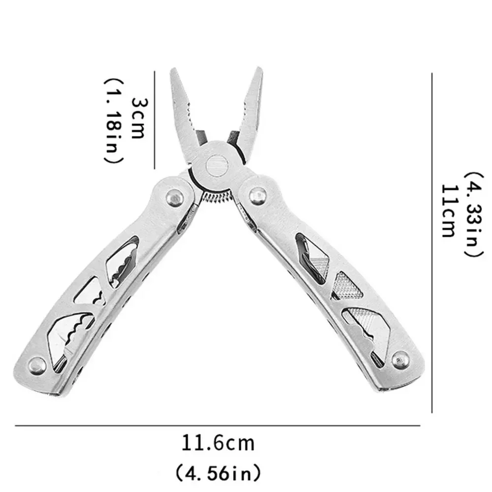 Pliers Stainless Steel Outdoor Multipurpose Camping Multifunctional Folding And Multi-Purpose Hollowing Combination Tool Pliers