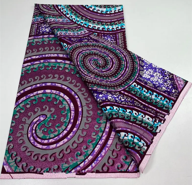 Nigeria Ankara Wax Fabric Block Prints Batik Dutch Pagne Soft Sewing Fabric 6 yards New Fashion African Wax Fabric