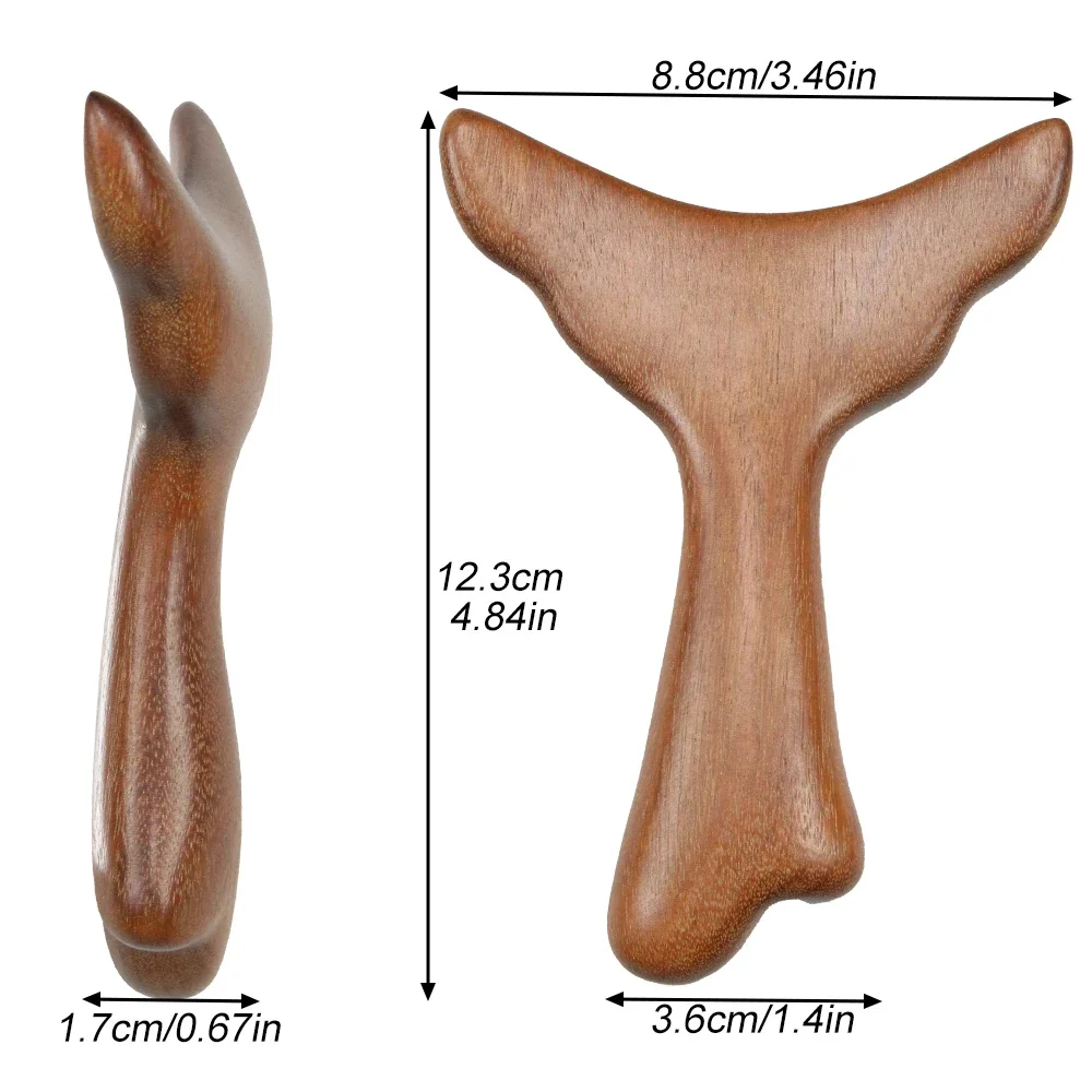 Small Wood Massage Tool Wooden Lymphatic Drainage Massager, Anti-Cellulite Body Sculpting Gua Sha Tools for Muscle Release