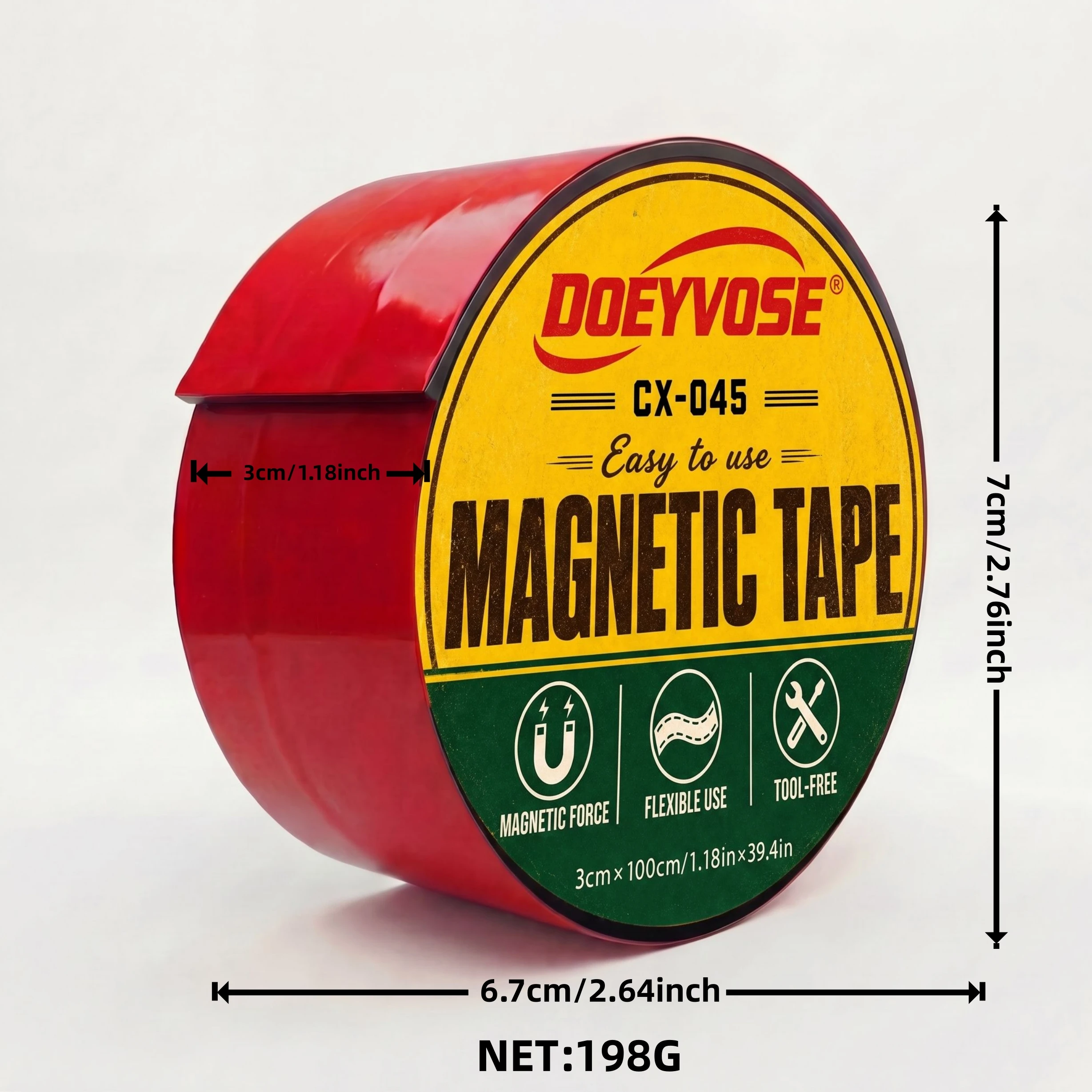 Multi-purpose Self-Stick Magnetic Strip 1cm×1mm×1m Home Craft Magnet Tape