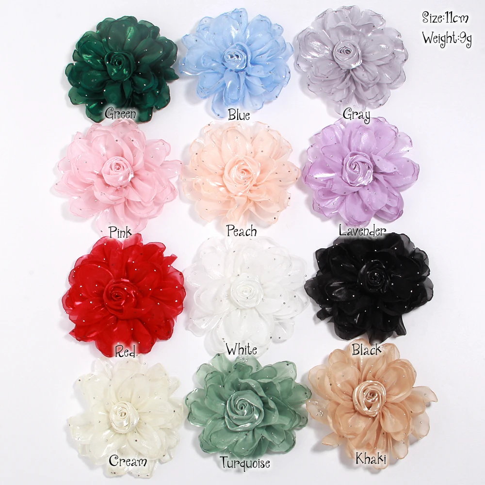 11cm 4.33inch Artificial Stereoscopic Burnt Edge Rose Flower Heads Sun Flowers DIY Handmade Brooch Clothing Accessories DM864
