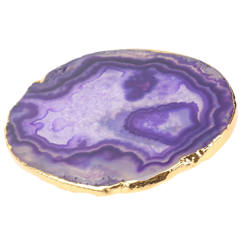 

Agate Coaster Natural Stone Cup Mat Easy Clean Heat Resistance Table Decor Coasters Dining Environment