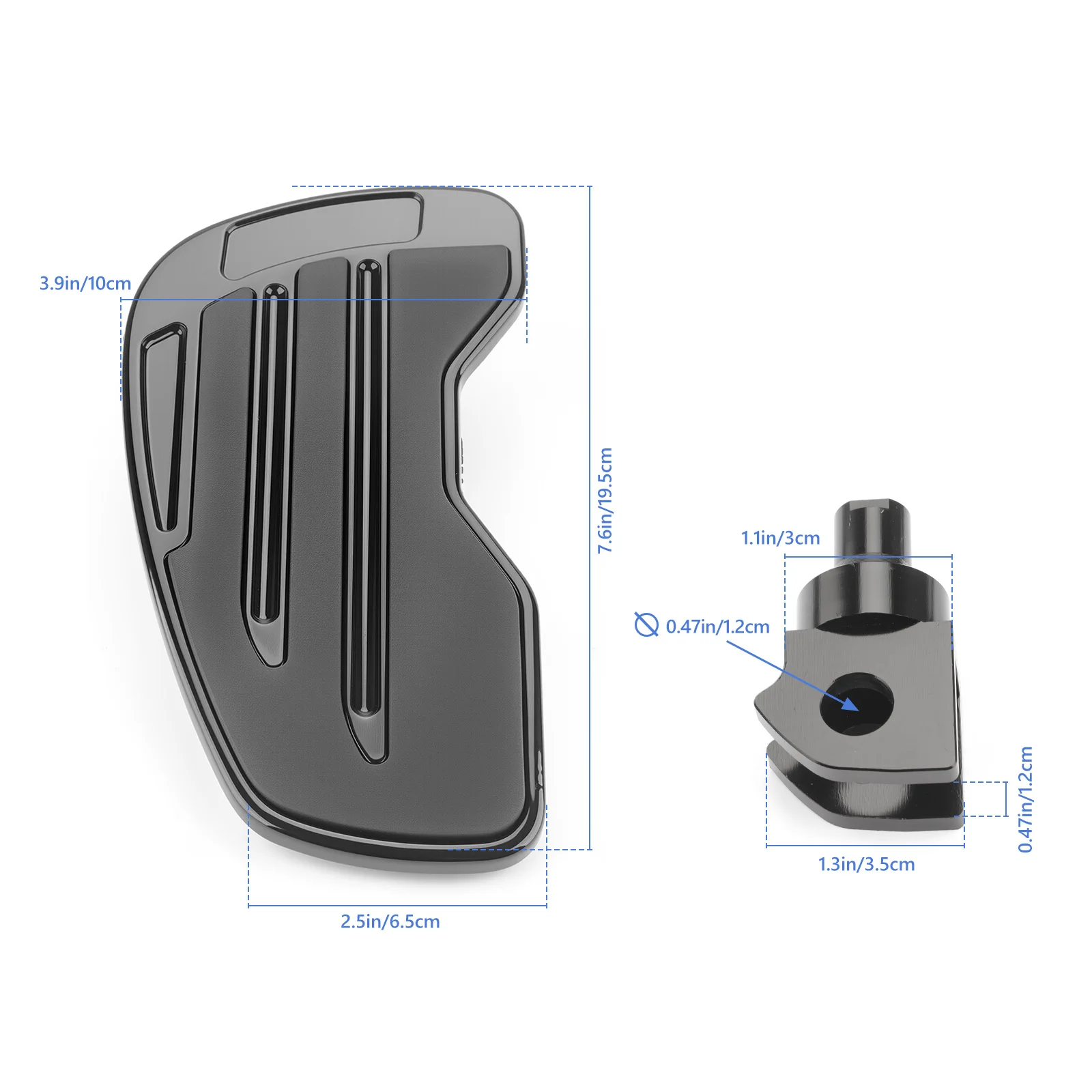 For Kawasaki Vulcan S650 EN650 VN650 2015-2025 Motorcycle Footpegs Front Driver Wide Footboard 360 Degrees Angle Adjustment