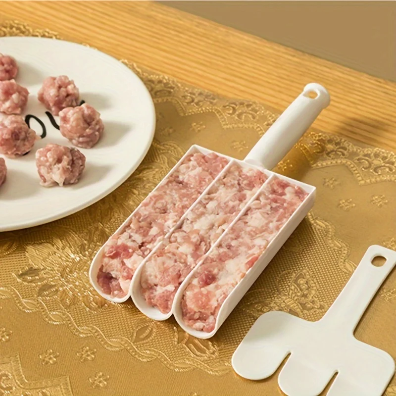 1pc Rice-meat Dumplings Maker,Three in Four,Meatball Maker,Magic Tool,Kitchen,Fish Ball Press,Fried Meatball Shrimp Slide Mold