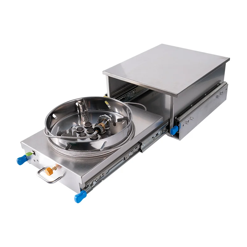 

Motorhome Stainless Steel RV Pull-out Gas Stove Pulling Type Slide Out Kitchen For Camper Trailer RV Caravan