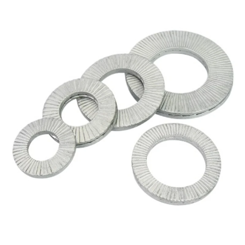 4-60pcs Dacromet Double Layered Self-locking Washer DIN25201 Embedded Locking Washer Anti Loosening Retaining Ring M3-M30