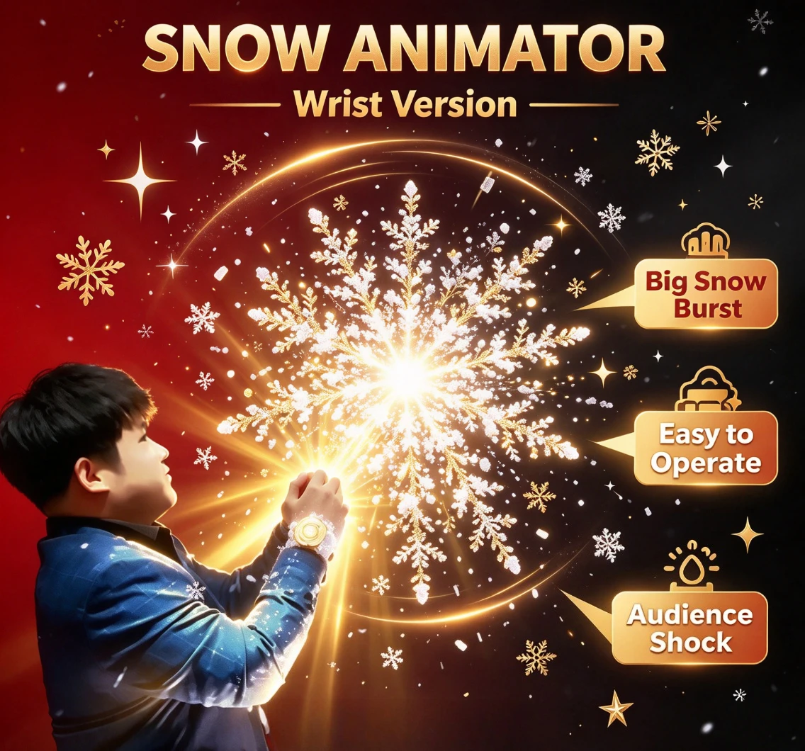 Snow Animator Wrist Version Magic Trick Motor Snowstorm Stage Illusion Magician Gimmick Props Professional Magic Street Funny