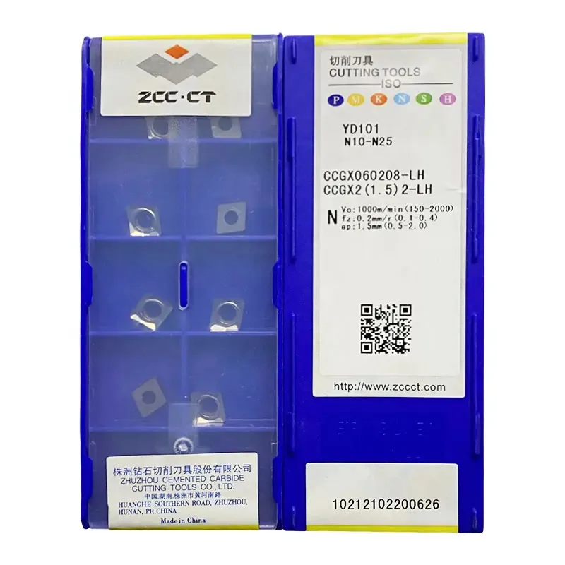 10pcs ZCCCT CCGX CCGX09T302 CCGX09T304 CCGX09T308 CCGX060202 CCGX060204 CCGX120404 CCGX120408 LH YD101 Carbide Turning Inserts