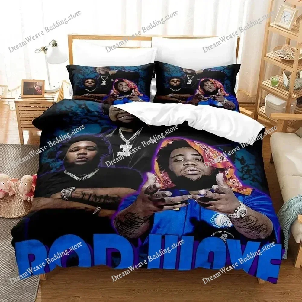 3D Print Rapper Rod Wave Bedding Set Duvet Cover Bed Set Quilt Cover Pillowcase Comforter King Queen Size Boys Adult Bedding Set