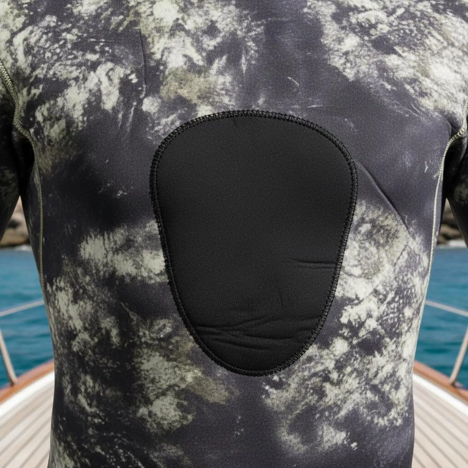 Thermal Men Diving Suit 3mm Neoprene Two Piece Rugged Pattern Wetsuit for Cold Water Outdoor Sports