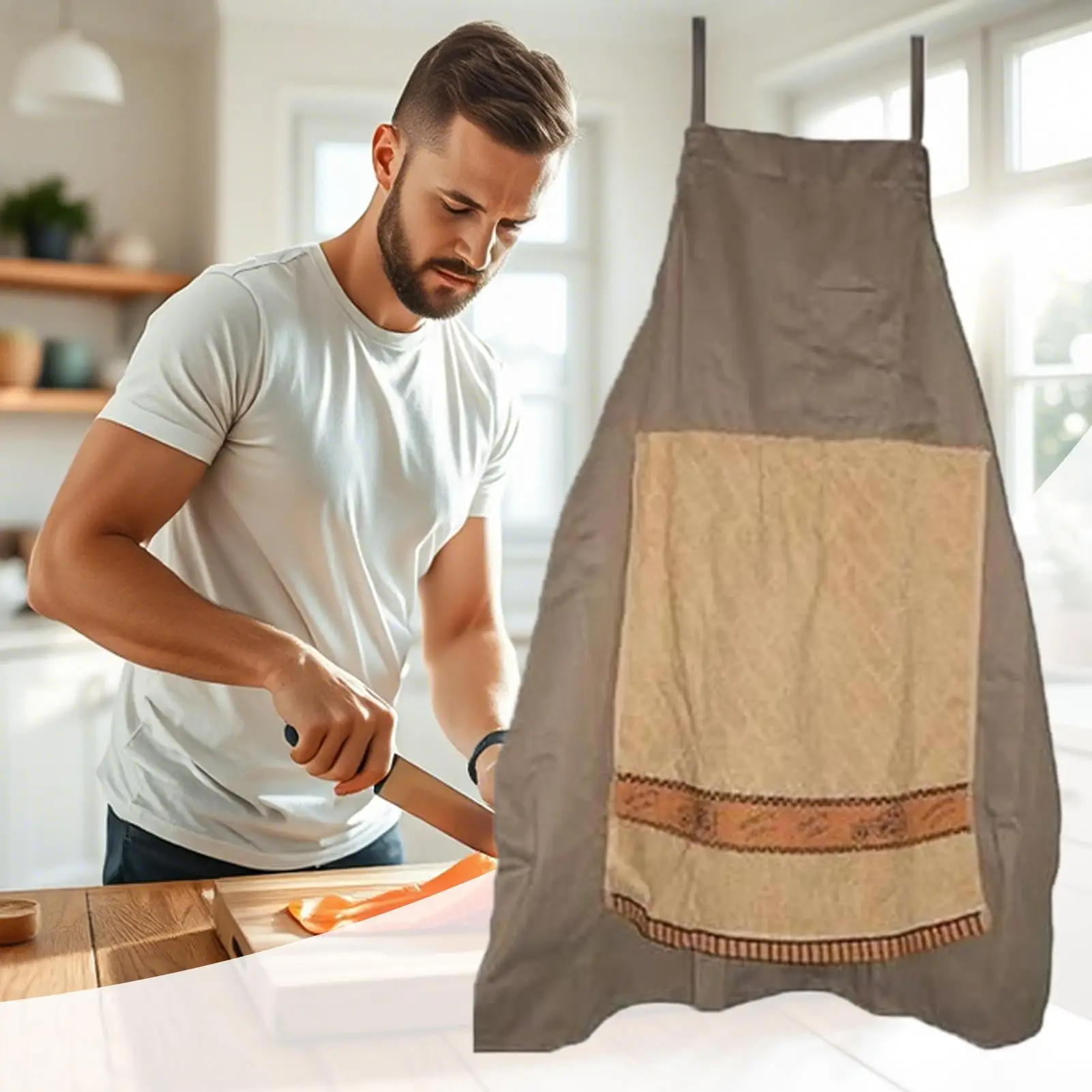 Funny Prank Apron for Chef Surprise Gag Gift for Men Women Cooking Kitchen Humor Novelty Gift Idea Creative Pocket