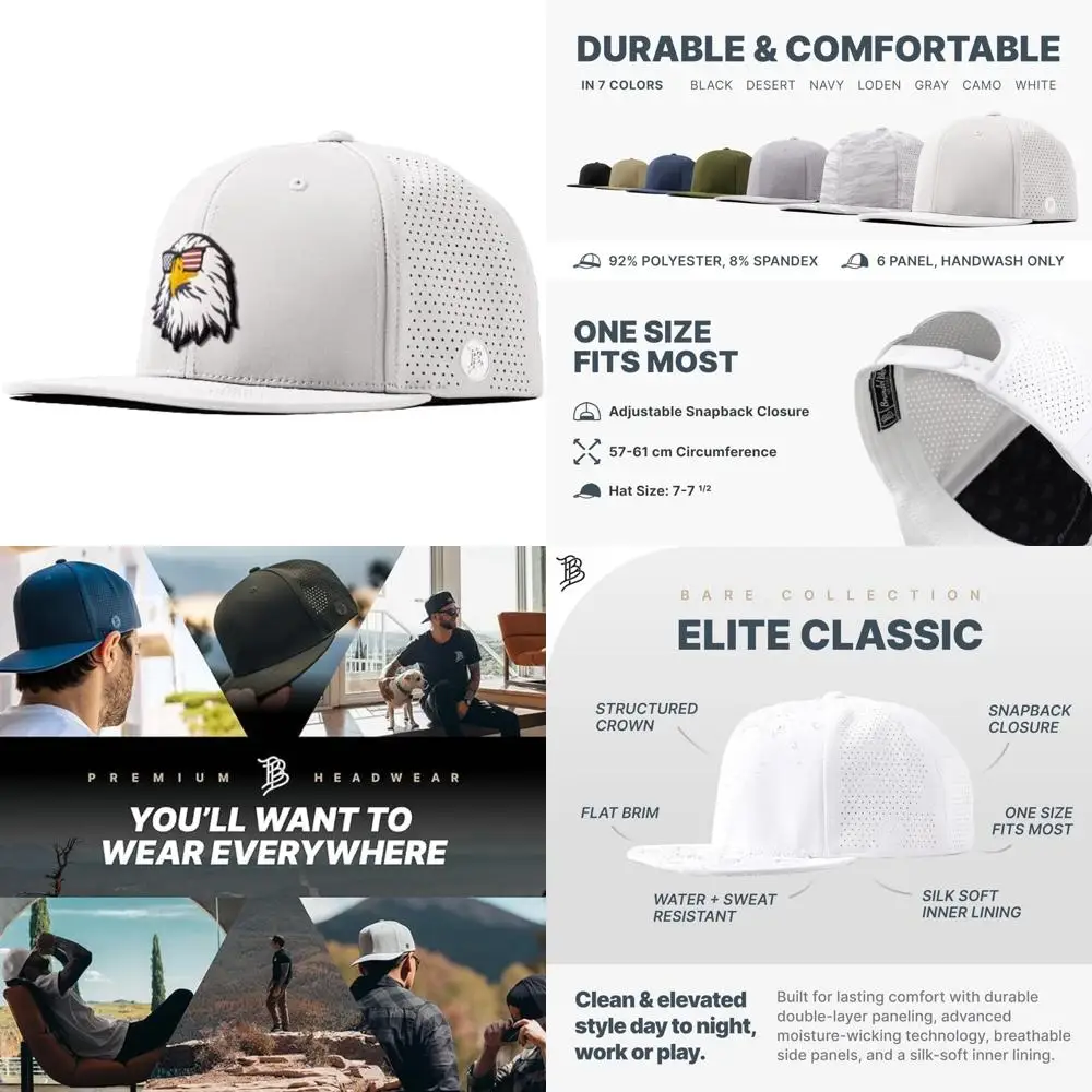 

Классическая бейсболка из ПВХ Elite с застежкой Snapback, легкая и удобная, долговечные аксессуары для вечеринок Eagle Design на открытом воздухе