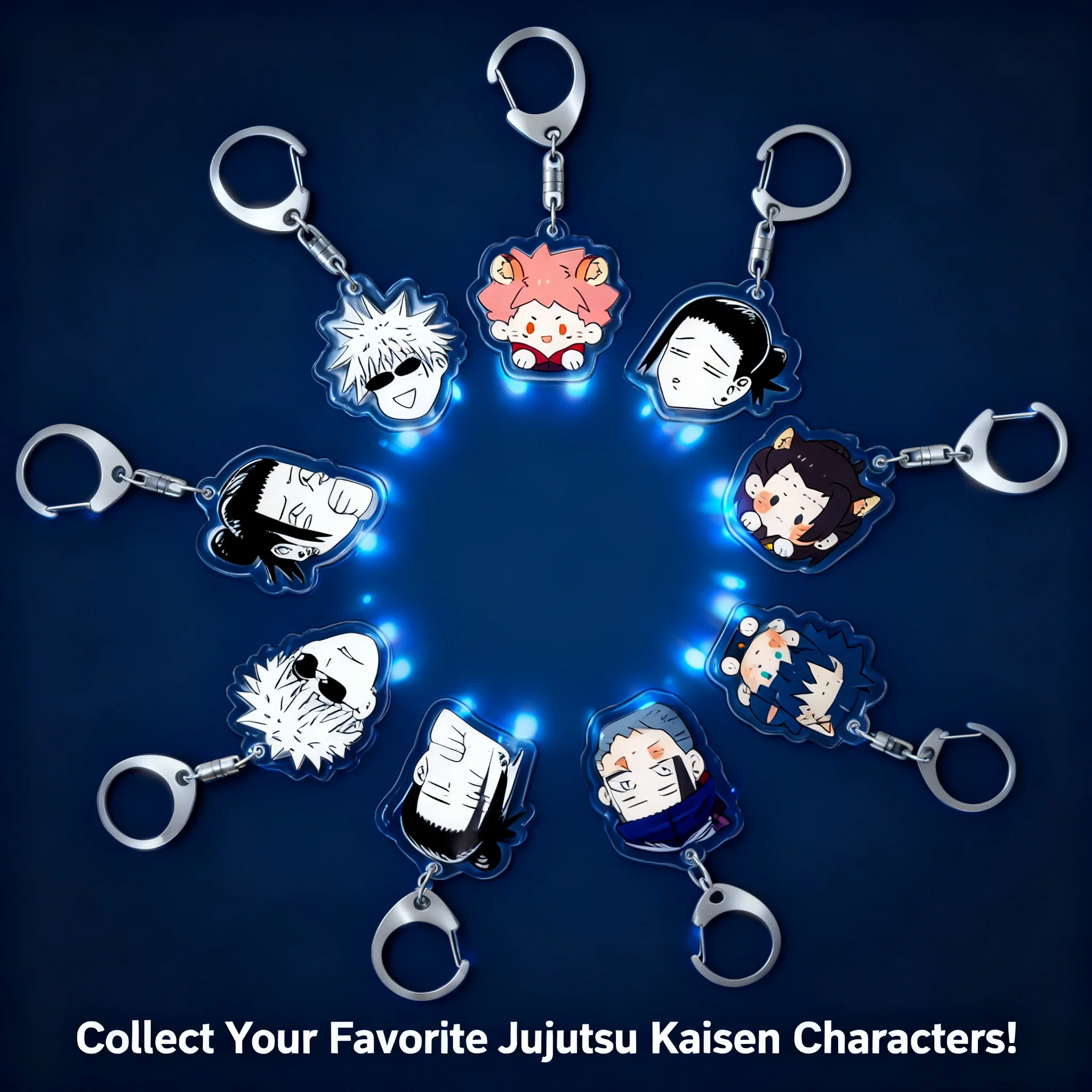 

Anime Keychain Jujutsu Kaisen Acrylic Charm Satoru Gojo Suguru Geto Toge Inumaki Megumi Fushiguro Hanging Pendant Cartoon