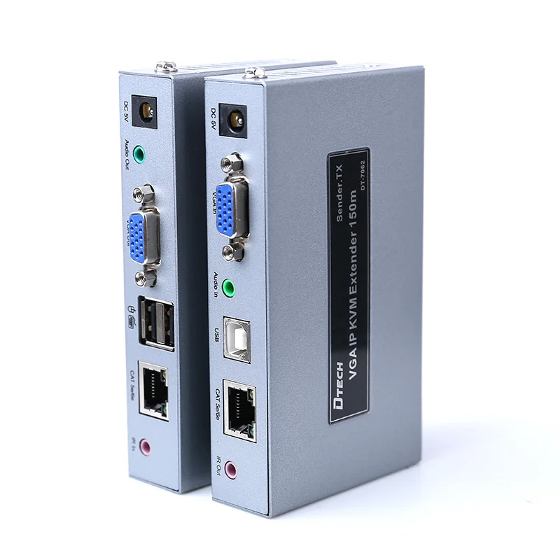 Extensor HDMI 120M 4K 1080P KVM USB2.0 via adaptador de cabo de rede de interface VGA de sinal Cat5E / 6