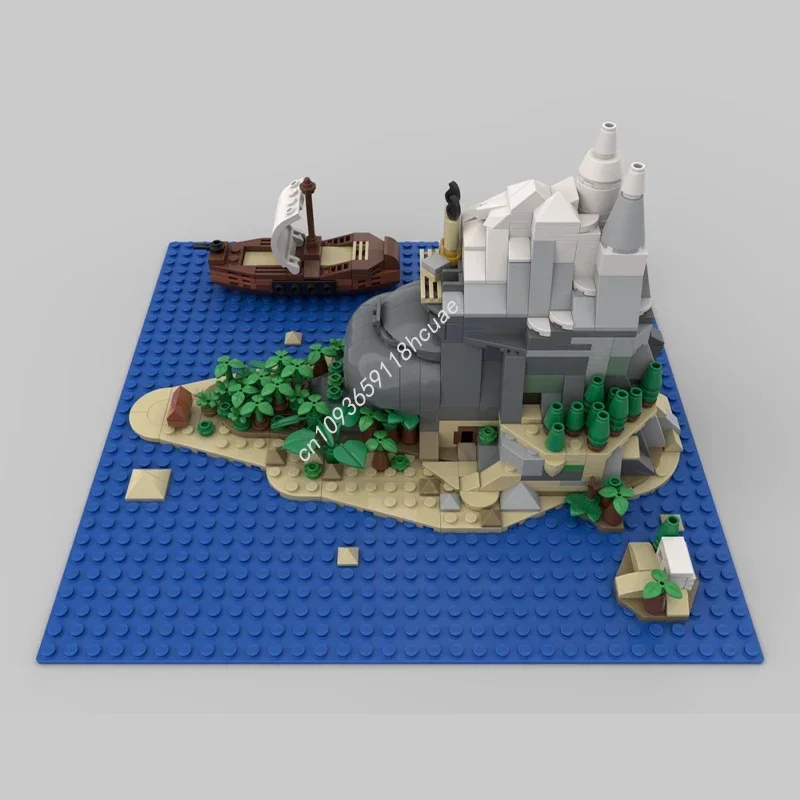 513 piezas MOC Donkey Kong: Mapa de la Isla de Donkey Kong, Bloques de Construcción, Regalo Festivo, Ayudas Sensoriales Montessori, Coleccionista Premium