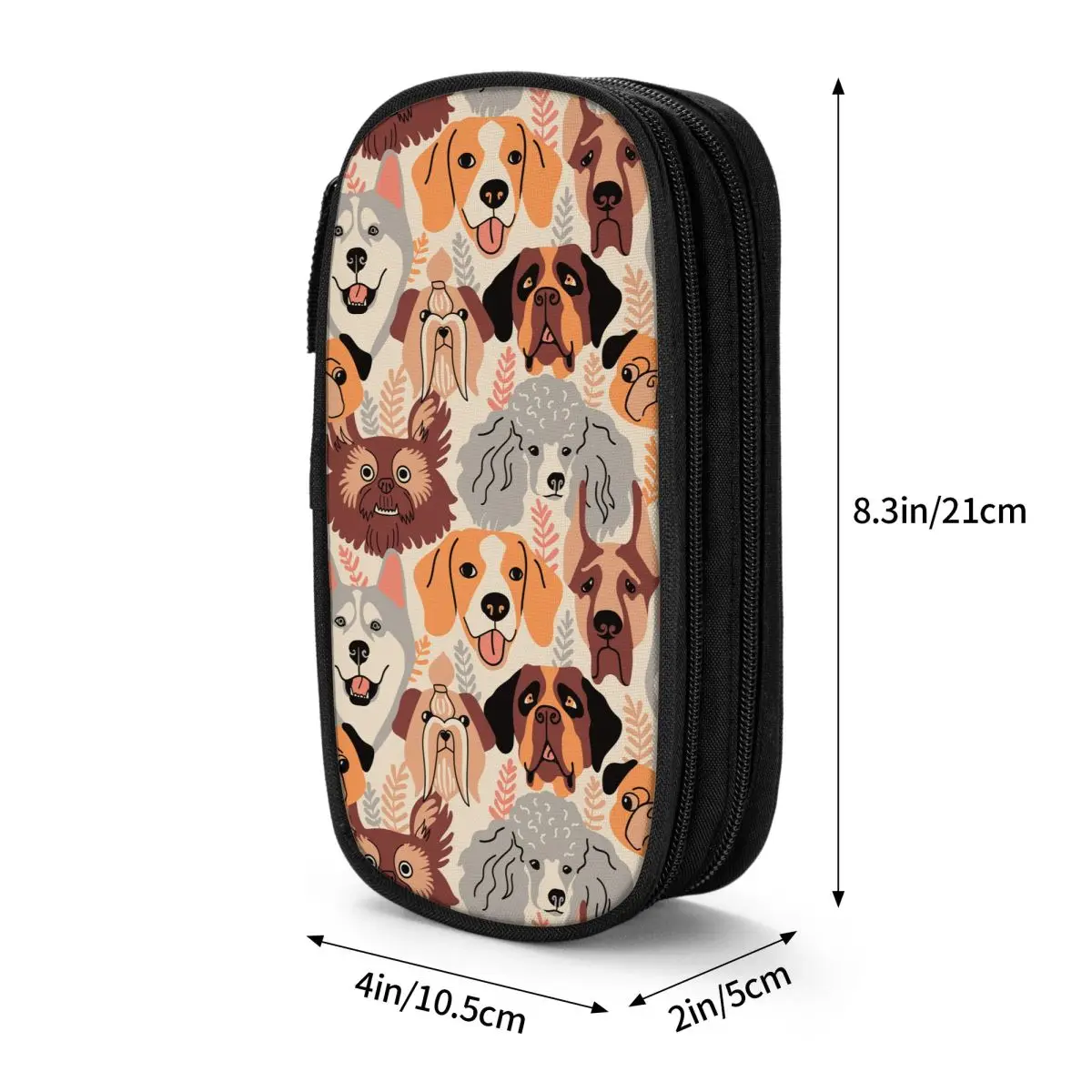 Husky Beagle Mastiff Pug Poodle Shi Tsu Saint Bernard Pencil Cases Dog Pencil Box Pen Student Bag School Supplies Stationery