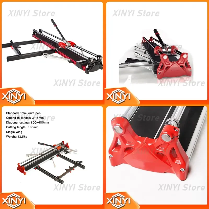 Manual Push Knife Ceramic Tile Cutter for Portable High Precision Double-Layer Chassis One-Handed Operation