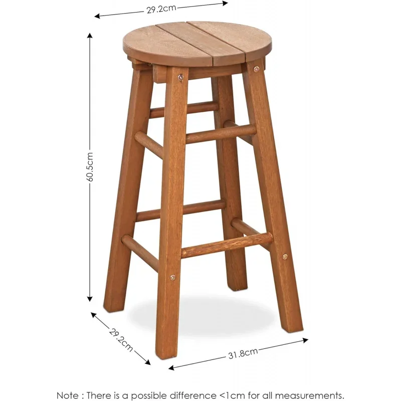 Fg17629 Tioman hardwood patio furniture promo arch bar stool (set of 2), natural