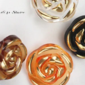 30 قطعة من أزرار الأكريليك المتينة بتصميم الورد لصناعة الملابس #1