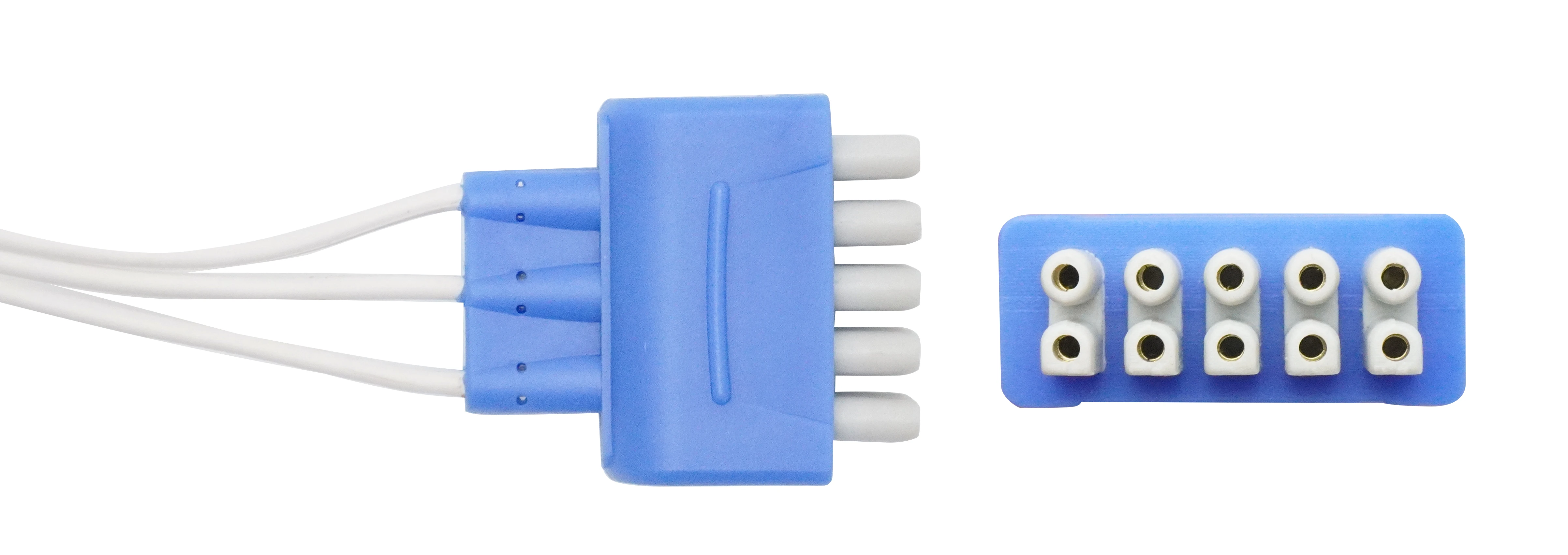 10Pcs Disposable Medical Supplies Disposable ECG Wire Pinch Patient ECG Cable 5 Wire Compatible with GE
