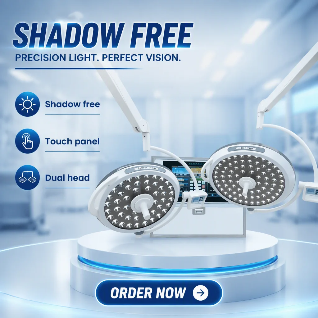 Mobile LED Operating Lights For Hospitals Metal High CRI 96 40000-180000lux Illumination No Shadows No