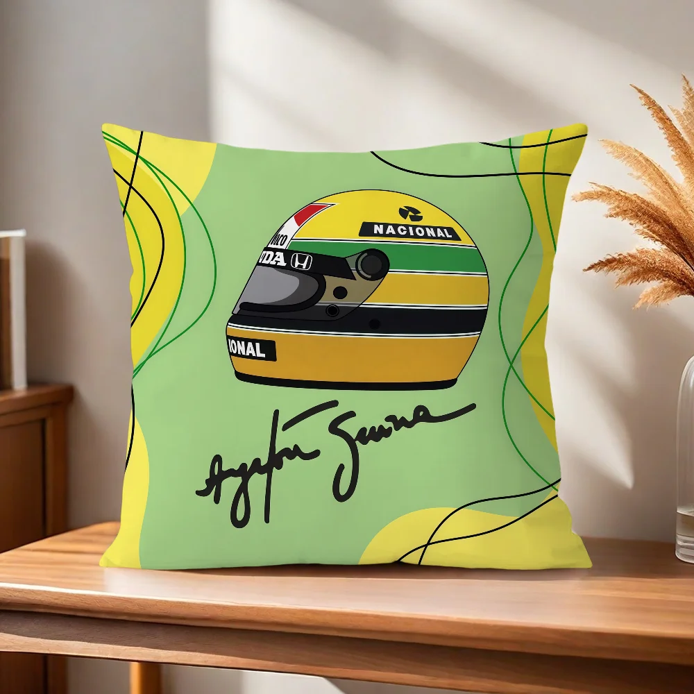 A-Ayrton S-Senna Kissenbezug Kissenhülle für Zuhause, Sofa, Wohnzimmer, Büro, Café, Auto. – Detail 6
