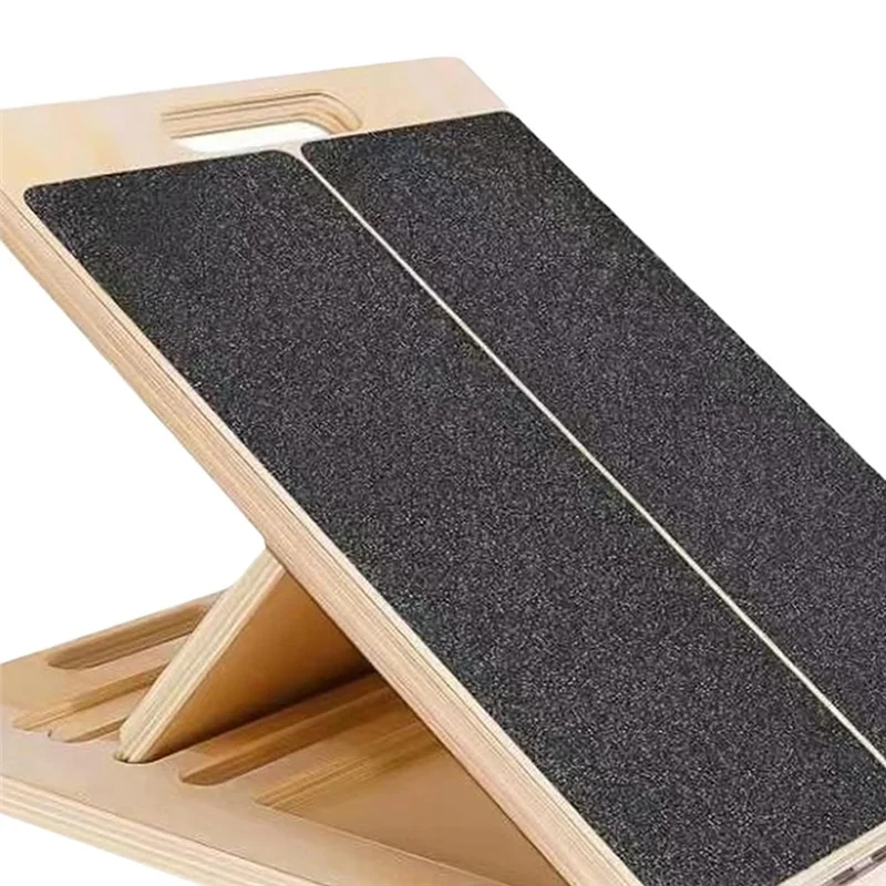 

A48F-Inclined Plate Calf Stretcher Can Be Folded. Anti-Skid Portable Adjustable Leg Stretcher Family Fitness Yoga Exercise