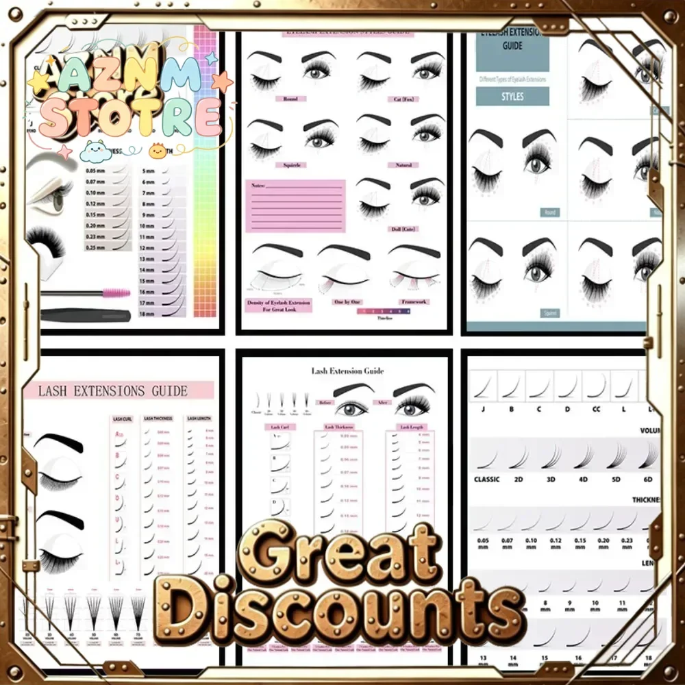Canvas Painting HD Print Wall Poster Eyelash Extension Guide Series Eyelash Technician Form Make-up Room Beauty Salon Decorat