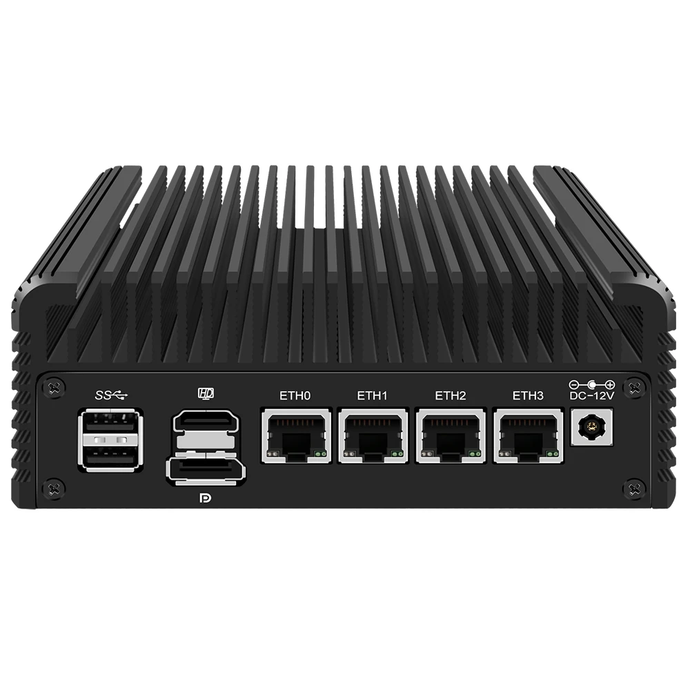 12th Gen Core 3 N355 N305 8 Core N150 N100 Firewall Soft Router DDR5 4xi226-V 2.5G LAN بدون مروحة كمبيوتر صغير Proxmox ESXi خادم المضيف