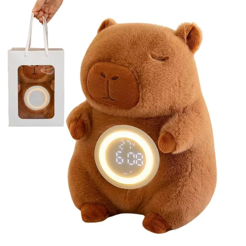 

Plush Alarm Clock Capybara Nursery Light Small Alarm Clock Lamp Cute Night Light Table Digital Alarm Clock Table Lamp For Teen