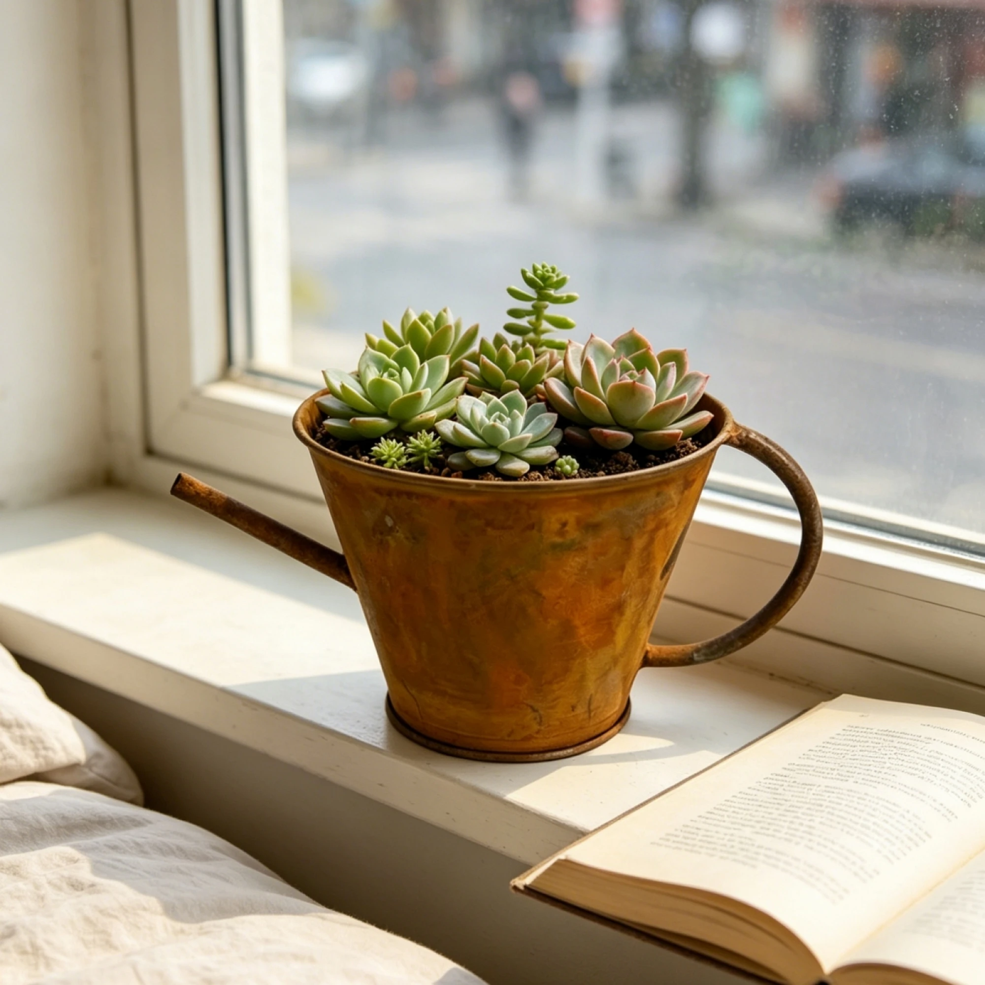 Rusty Rusty Teapot Flower Home Garden Planter-For-Home Rusty Teapot Office Flower Desktop Decoration Rusty Rusty Teapot Flower