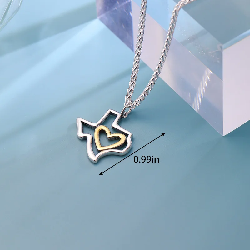 

S925 sterling silver James Avery Necklace with I Love Texas pendant