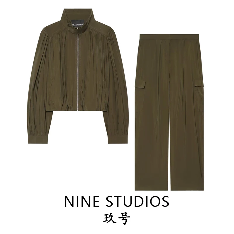 Women's Bubble Hem Jacket Coat Trousers Workwear Fashion Set Short Sleeve Long Sleeve Autumn Spring Summer Winter China Made