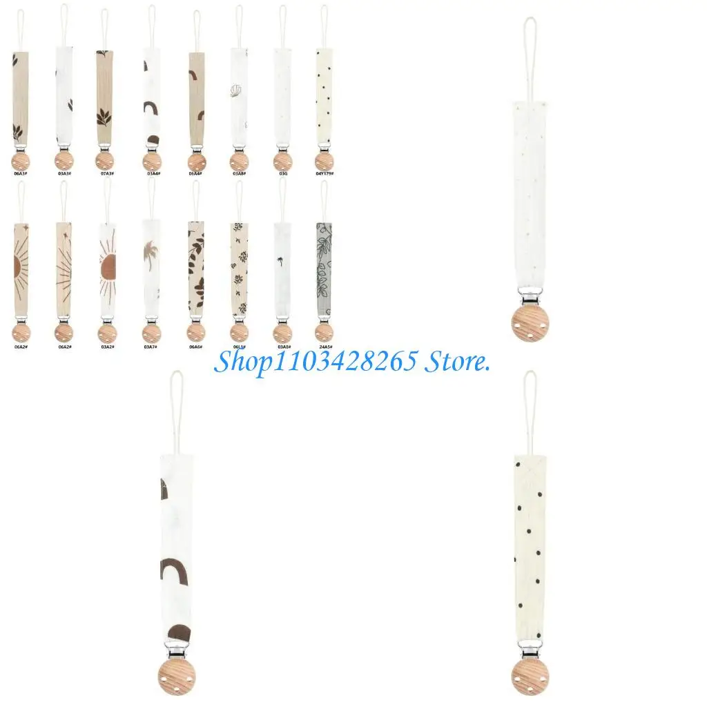 

Print Cotton Rope Pacifier Chain Dummy Clip Teething Toy Pacifier Clip Anti-Lost Nipple Chain Infant Teether Strap G2TE