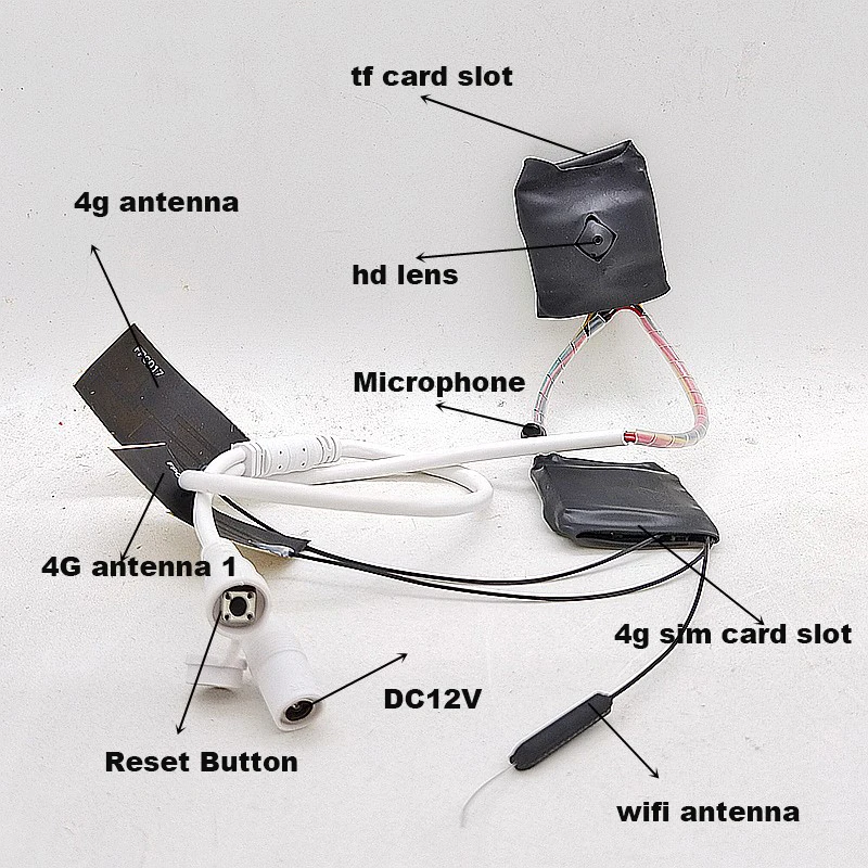 Camhi App DIY 3G SIM IP Camera Module 5MP IMX335 1920P Wireless Mini Battery 4G Pin hole Covert Built-in MIC Micro SD Card Slot