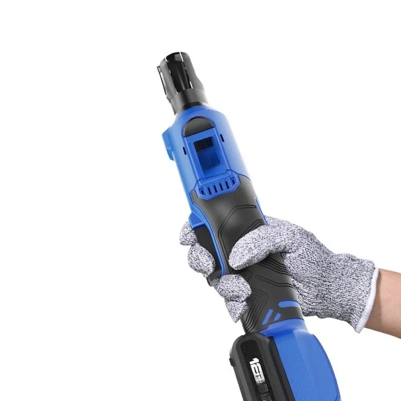 Electric ratchet wrench 90 degrees right angle to the wrench stage truss charging large torque wrench power tool