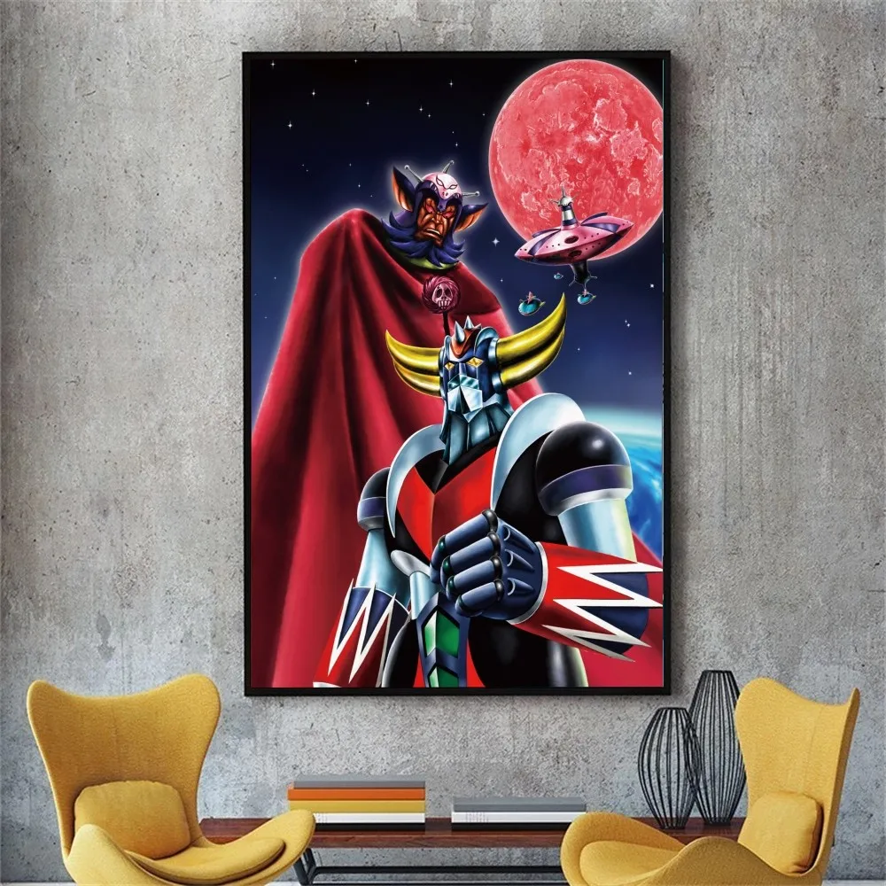 AAA Cartoon Art Robot G-Goldorak M-Mecha Poster Kraft Club Bar Paper Vintage Poster Wall Art Painting Bedroom Study Stickers