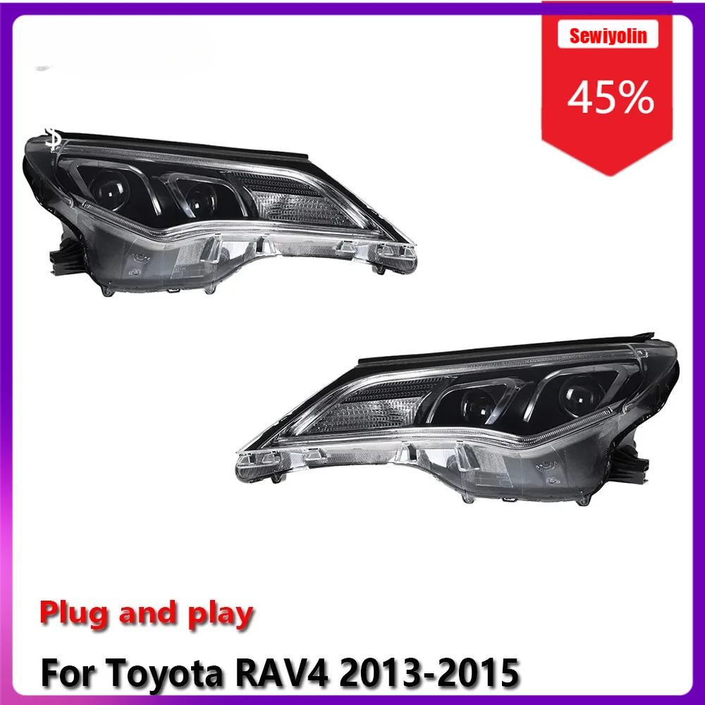 

Автомобильные светодиодные лампы Sewiyolin в сборе для Toyota RAV4 2013-2015, противотуманные фары DRL, стоп-сигналы поворота