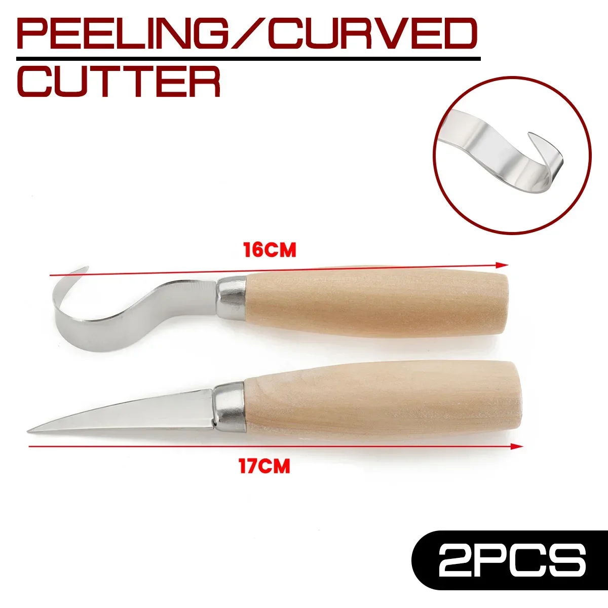 DIY Hand Tool Hook Knife Whittling Beaver Craft Woodcut Woodworking Craft Graver Cutter Wood Carving Tool Set