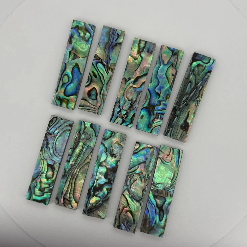 Customized Rectangle Flat 10x38x3mm Natural Abalone Shell Sheet