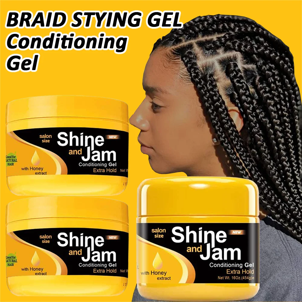 Wodemate Conditioneringsgel Extra Hold Edge Control Voor Braiders Styling Gel Geweldig Voor Vlechten, Draaien, Gladde Randen 8Oz/16Oz