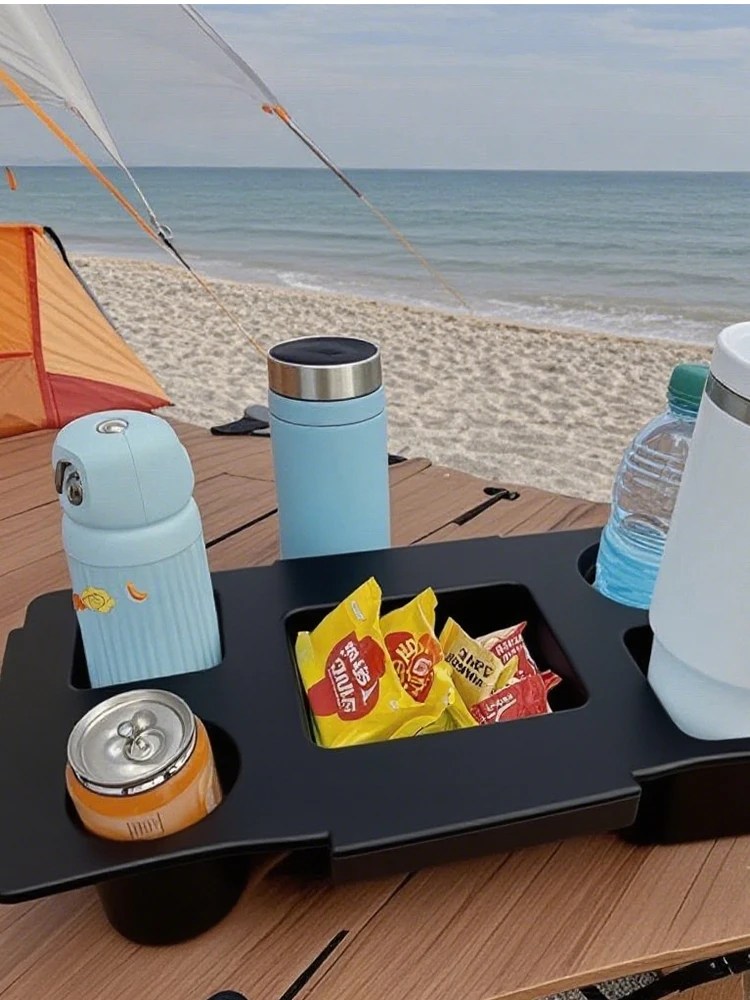 حامل منظم للأكواب، حقيبة مقاومة للماء، حامل هاتف علوي، حقيبة متعددة الوظائف، صينية تخزين علوية، 5 حجرات للشاطئ في الهواء الطلق #3