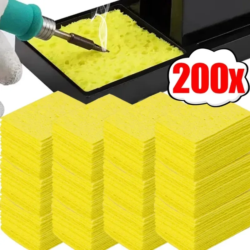 Replaceable Soldering Iron Cleaning Sponge Electric Welding Tip Repair Sponge High Temperature Resistant Soldering Iron Cleaner