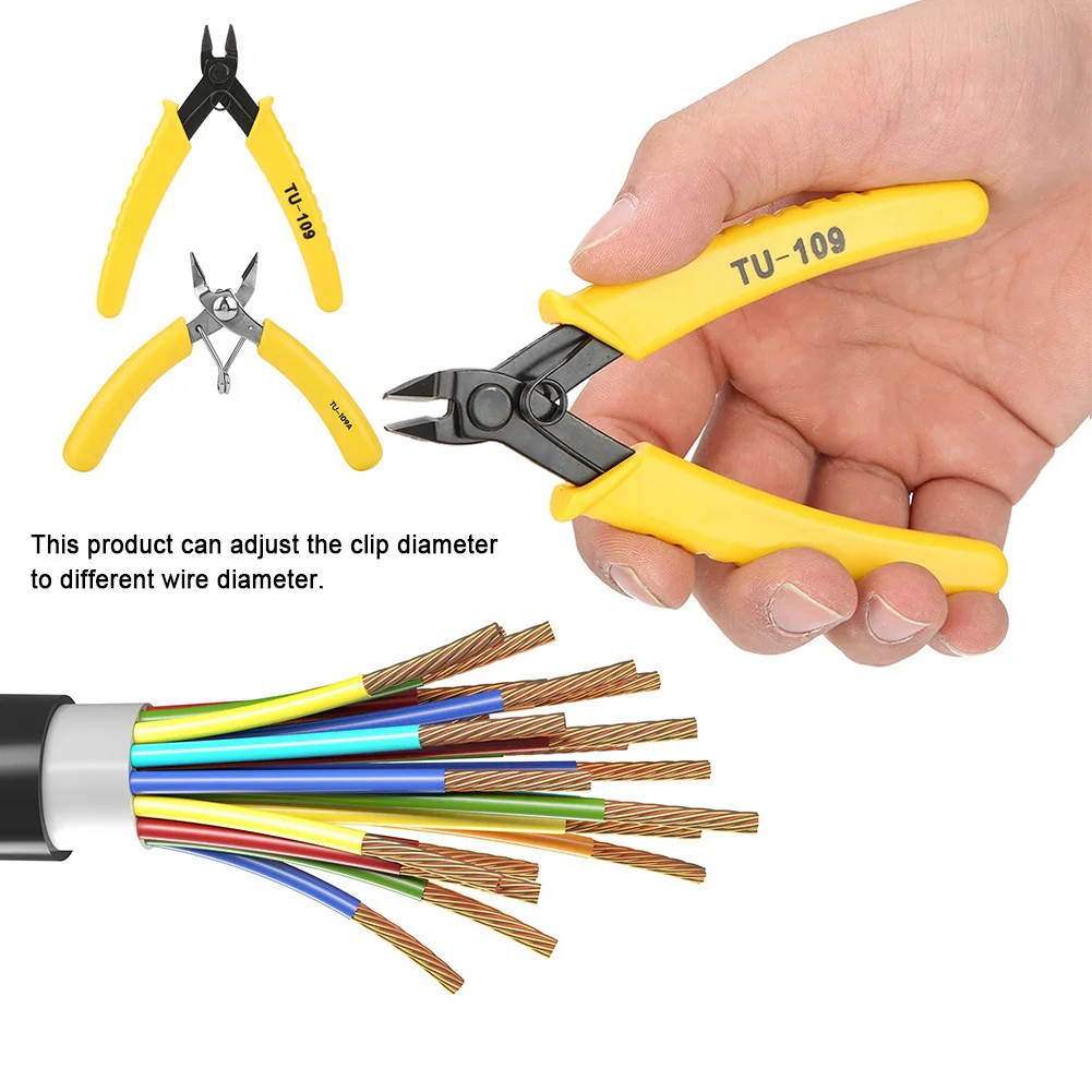 5in Electronic Diagonal Pliers Cable Side Cutting Nippers Wire Cutter Tool Cable Pliers Nippers Wire Cutter Side Cutting Nippers