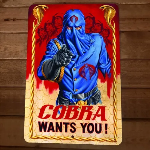 Wants You GI Joe Commander  Metal Wall Sign