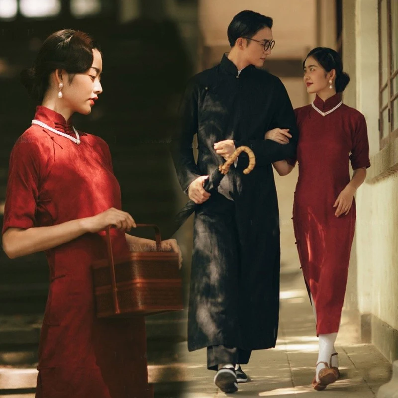 

Retro Photography Costume Women's Fashionable Wedding Dress Studio Photo Shoot Traditional Chinese Ethnicwear