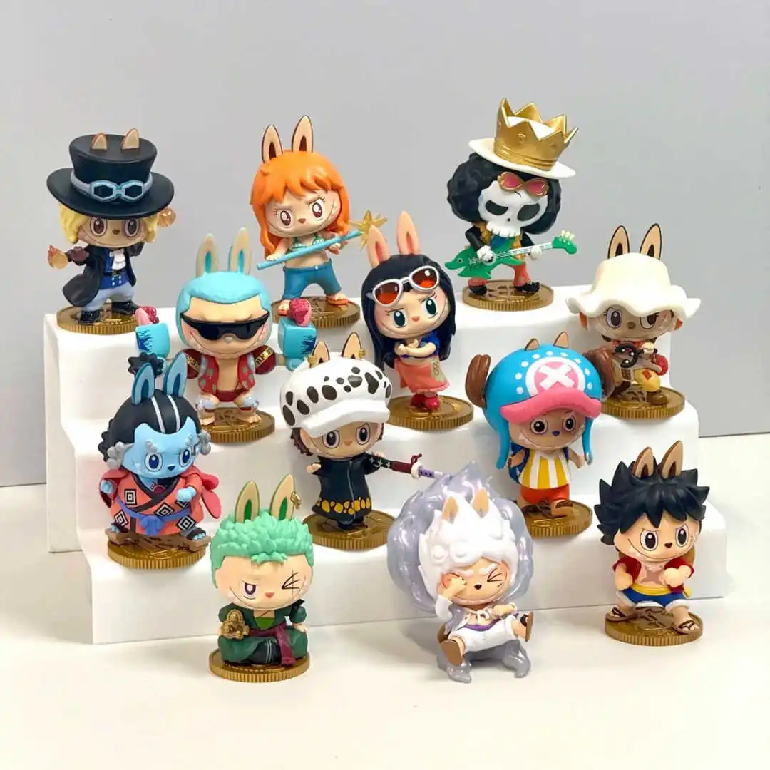 Labubu'S Linkage Blind Box Toy The Monsters × One Piece Series Anime Toy Model Collection Labubu Toy Birthday Gift