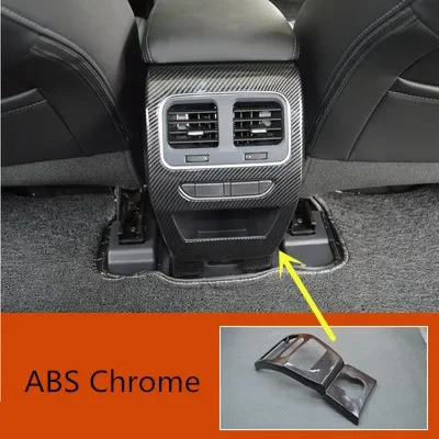 For Haval F7X 2019-2021 ABS Chrome rear air conditioner air outlet  Anti-kick pad Anti-scratch protectioncar accessories