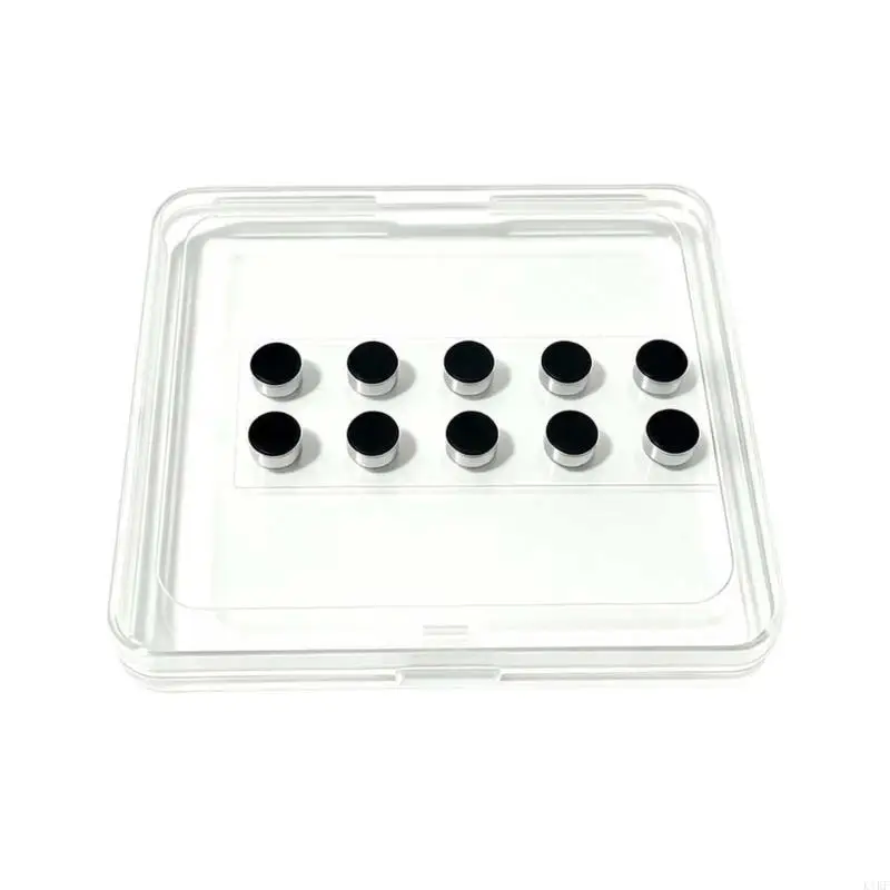 Glasses Side Light Cover Set, Matte Black 10 Pack Round Covers K1KF