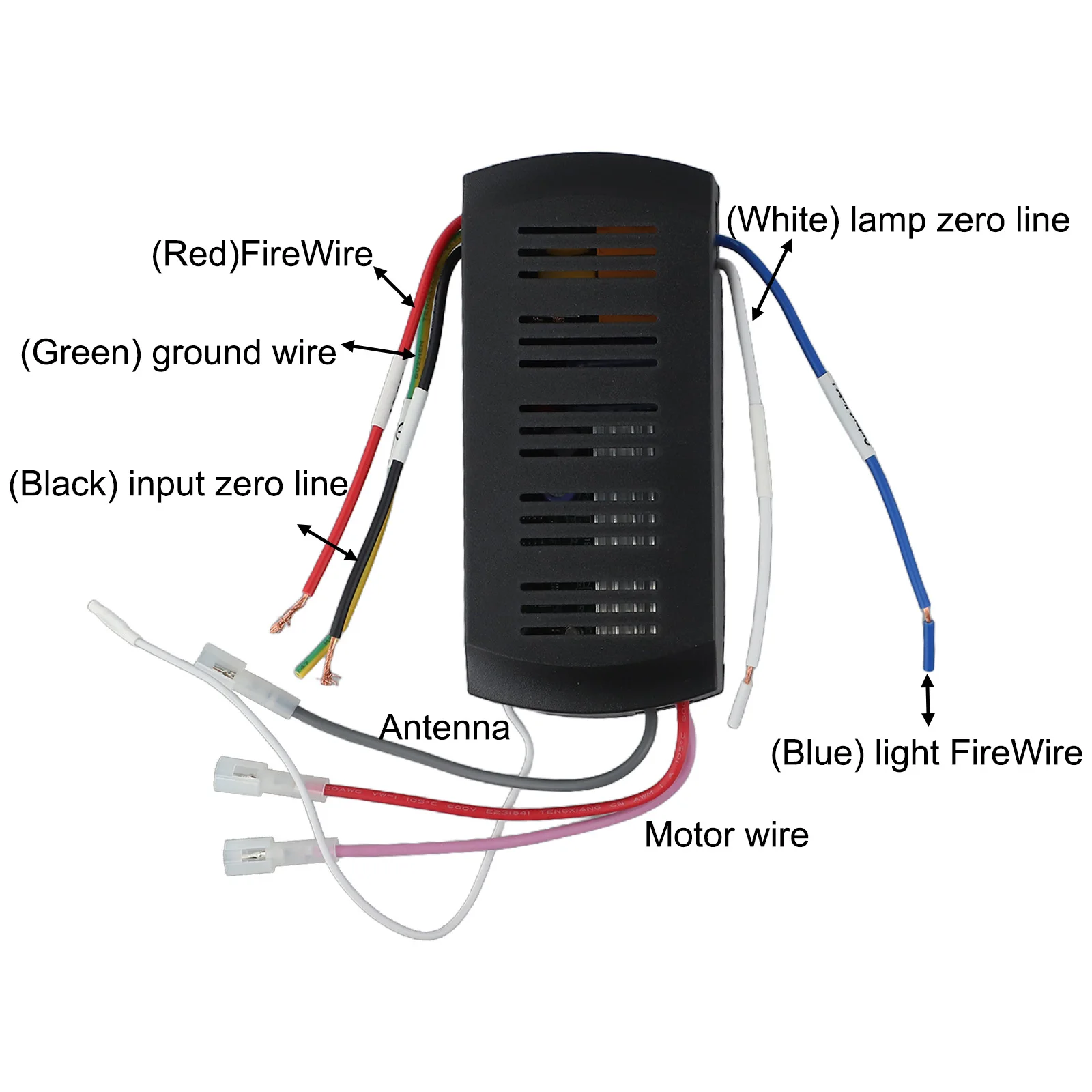 天井ファンライトコントロール-6速ファンリモコン-長距離操作可能-便利な設置-プラスチックpc素材-強力な信号